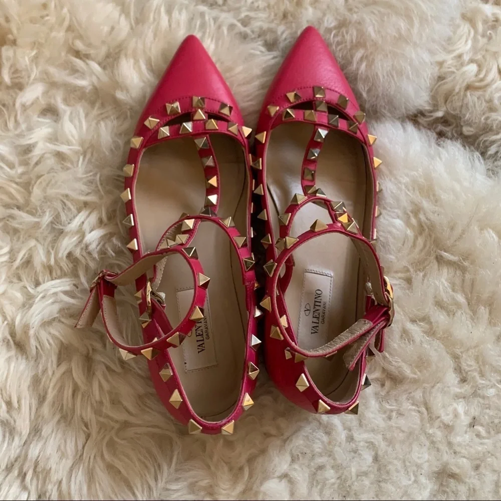 Valentino Rockstud Cage Flats